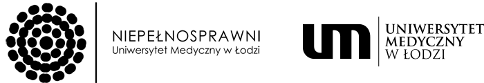 Logo Biura ds. Osób Niepełnosprawnych UMED w wersji czarno-białej